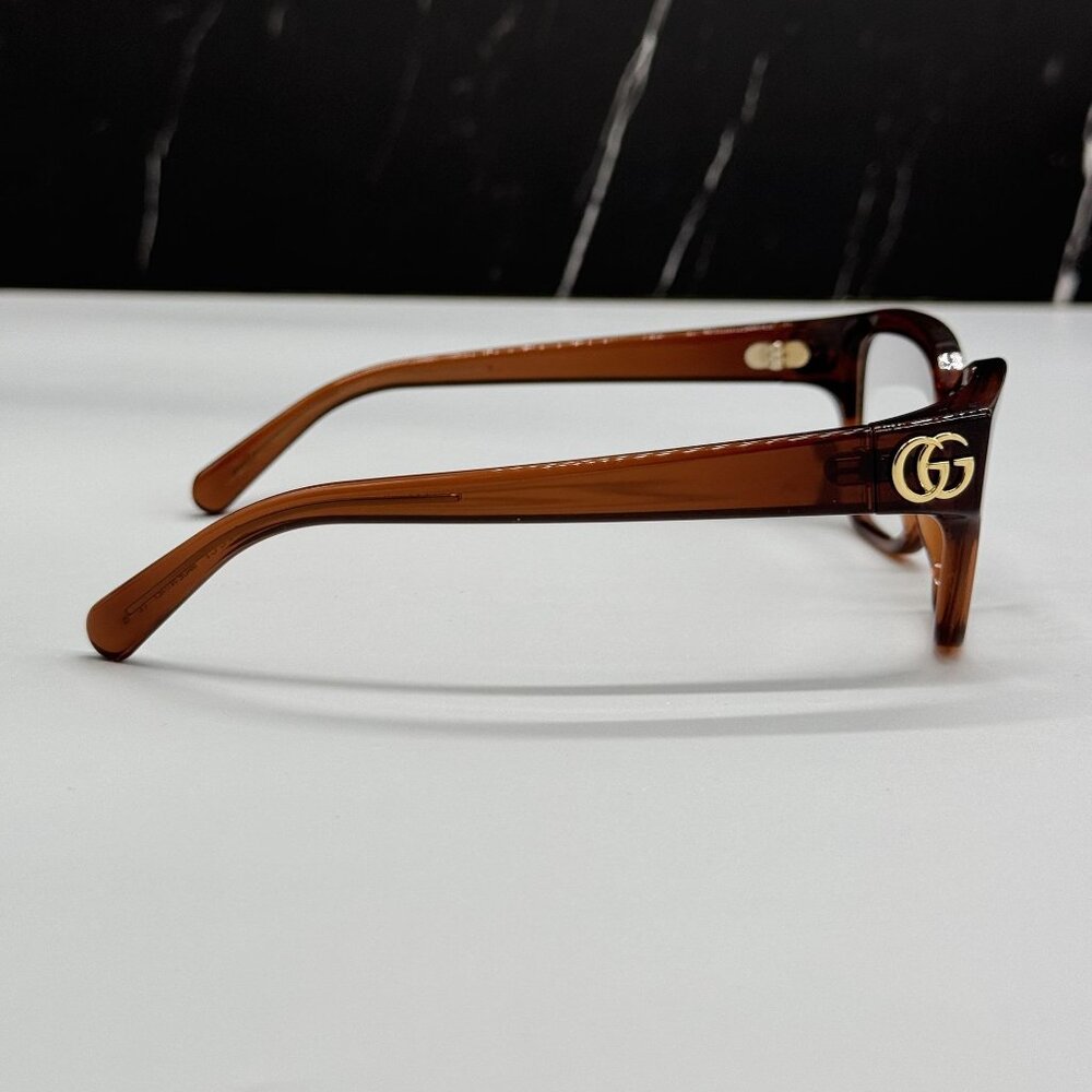 NEW GUCCI GG1597O 003 EYEGLASSES BROWN WOMEN EYEWEAR GUCCI - Picture 6 of 9